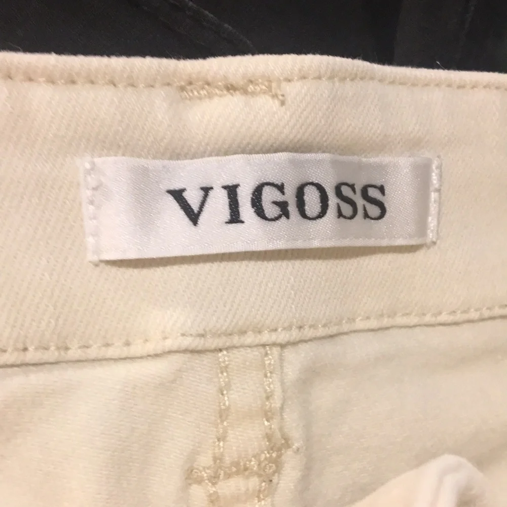 Vigoss women Dylan High Rise Wide Leg Crop jean pants stretch size 28